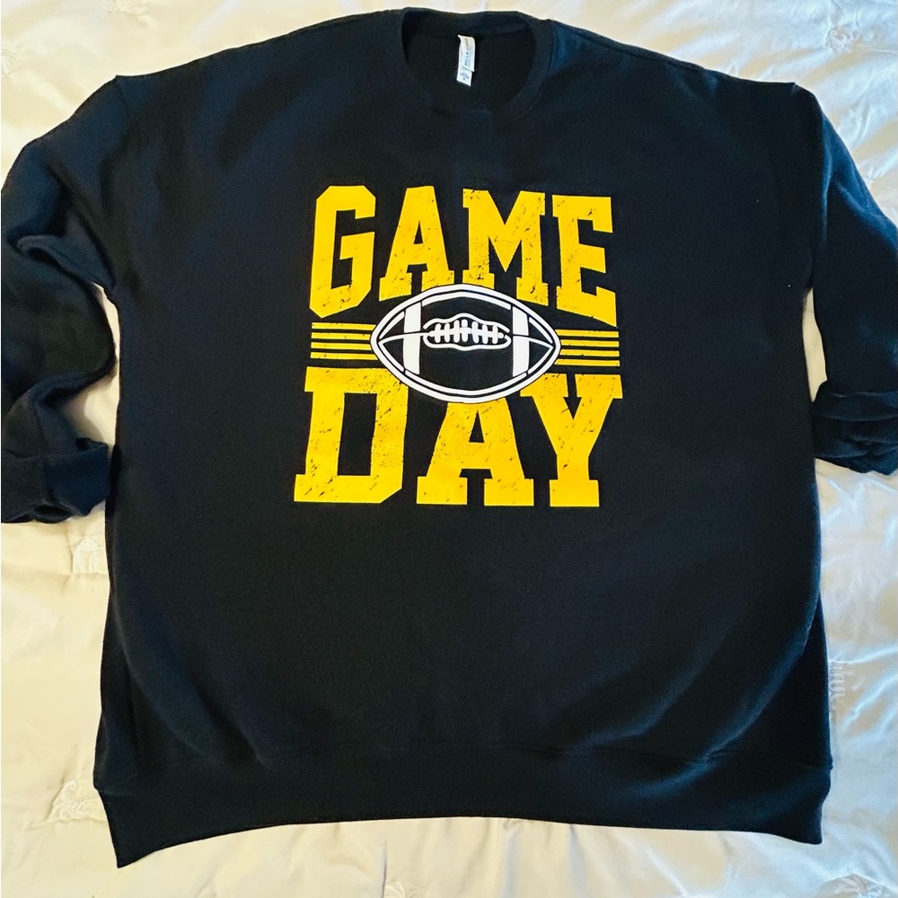 Custom Graphic ‘Game Day’ Black & Gold Sweatshirt